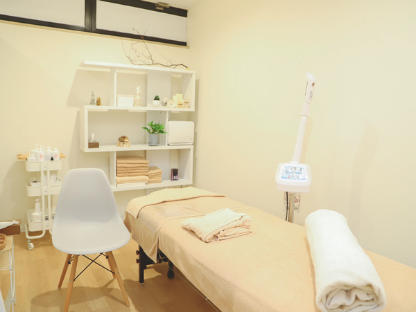 フェイシャルメニュー施術部屋